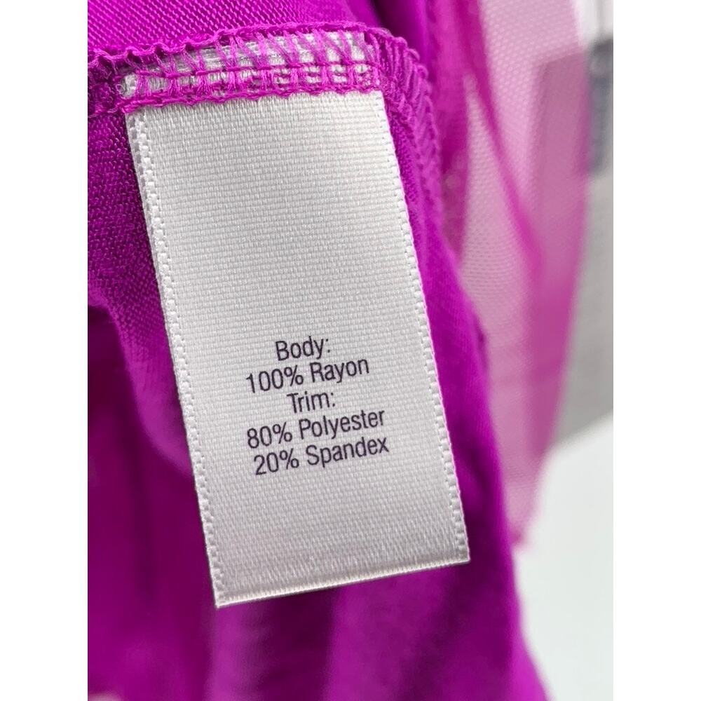 JENNIFER LOPEZ Women's Plus Hot Magenta Embellished Mesh Tank Top SZ 2X - Picture 11 of 12